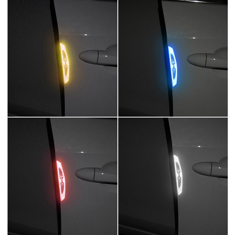 YLC。車門防撞 反光貼紙 保險桿 引擎蓋 警示貼紙 夜間反光 碳纖維 安全反光-細節圖3