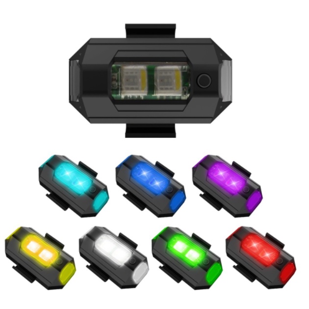 YLC。電動車燈 尾燈 爆閃 警示燈 七色摩托 機車改裝 飛機燈 爆閃燈 夜航燈 充電式-細節圖3