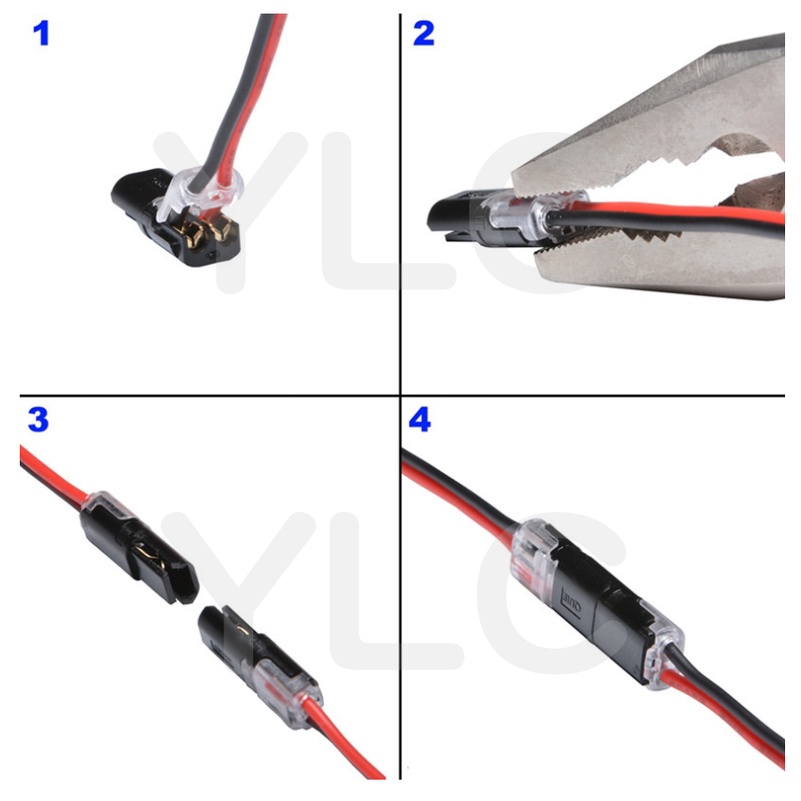 YLC。⭕️免剝線 快速接頭⭕️ 接線器 連接器 快接頭 電線保護套 快接插頭 免焊接 不分公母快速對接-細節圖3