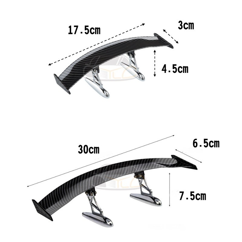 YLC。裝飾迷你小尾翼 可調整角度 通用款 碳纖維小尾翼 通用改裝 迷你尾翼 擾流尾翼 定風翼 尾翼-細節圖2