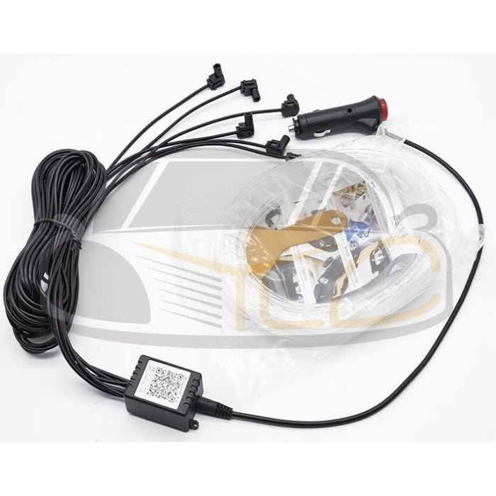 YLC。一拖五 氣氛燈 中控台+4車門 冷光線 汽車LED裝飾燈條 發光條 螢光燈 發光線 儀表板冷光線 車內氛圍燈-細節圖6