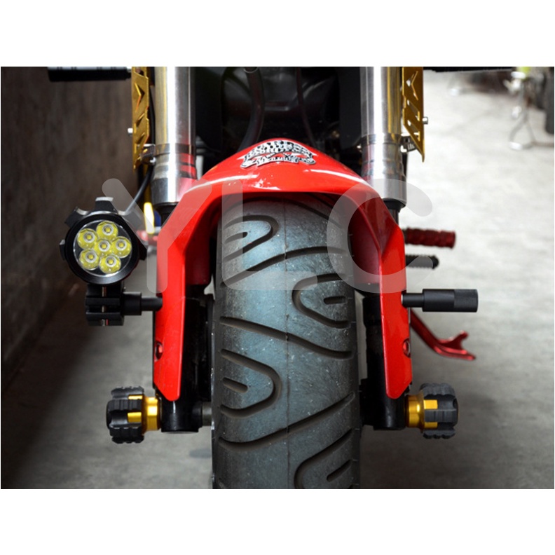 YLC。直款土除支架 機車霧燈前 霧燈支架 射燈支架 改裝霧燈 雙色燈 附螺絲 M8 M6 外掛霧燈 外掛LED燈-細節圖2