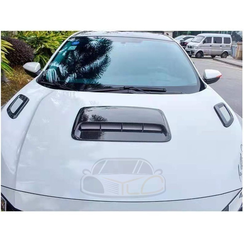 YLC。引擎蓋 開孔裝飾 黏貼式 豬鼻 進氣口 假進風口 ABS 出風口 碳纖維 卡夢 水轉印 開孔引擎蓋-細節圖2