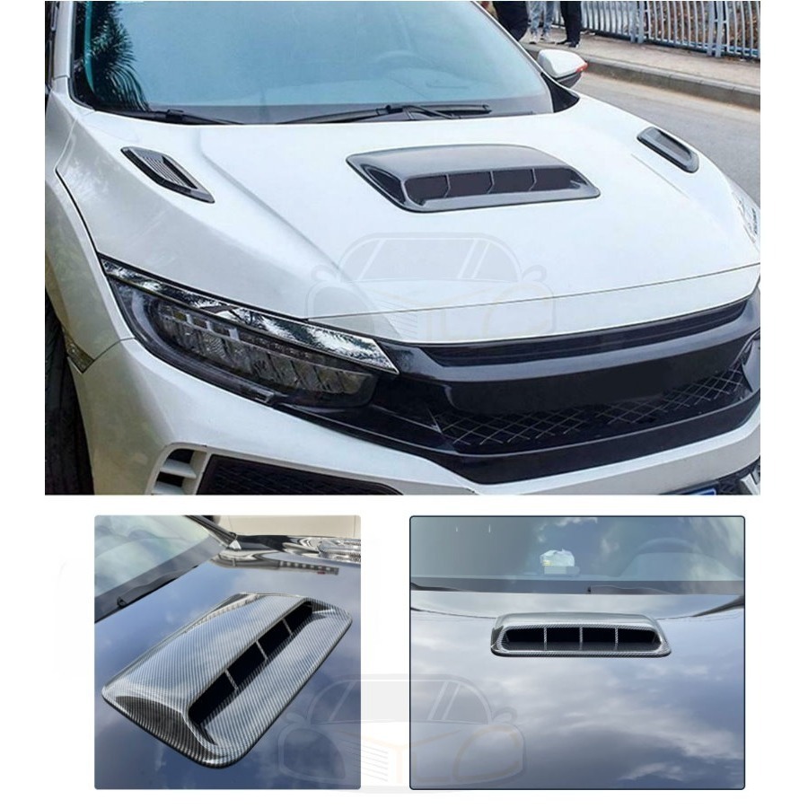 YLC。引擎蓋 開孔裝飾 黏貼式 豬鼻 進氣口 假進風口 ABS 出風口 碳纖維 卡夢 水轉印 開孔引擎蓋-細節圖3