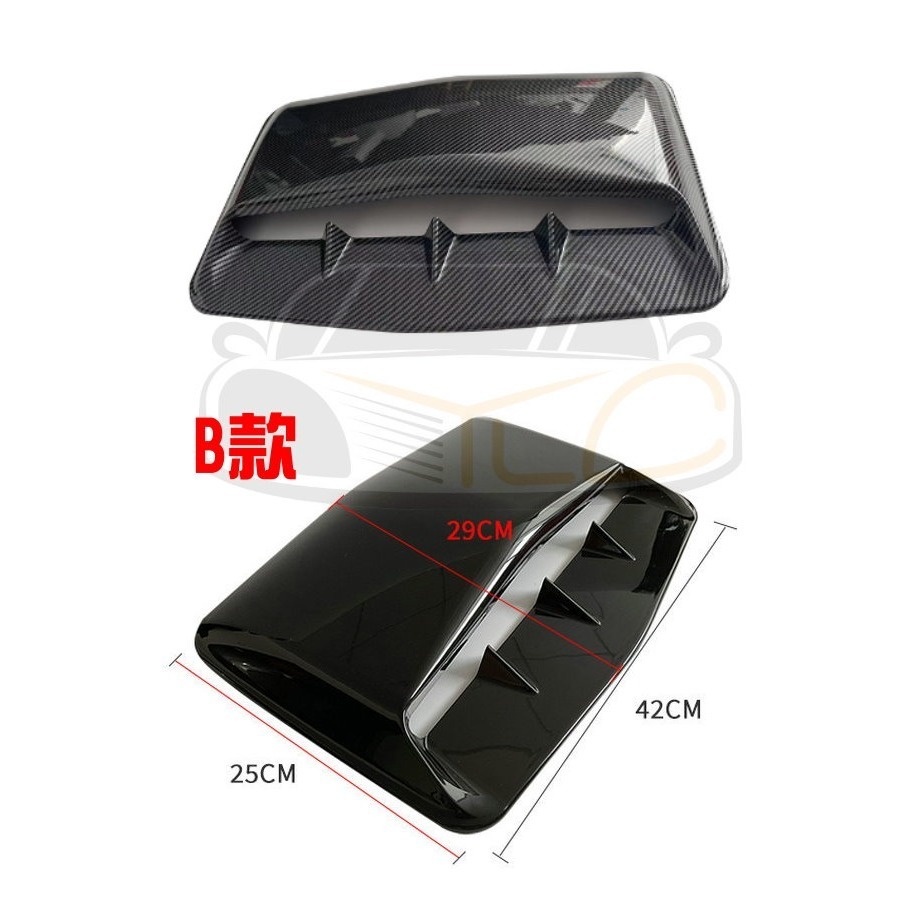 YLC。引擎蓋 開孔裝飾 黏貼式 豬鼻 進氣口 假進風口 ABS 出風口 碳纖維 卡夢 水轉印 開孔引擎蓋-細節圖5