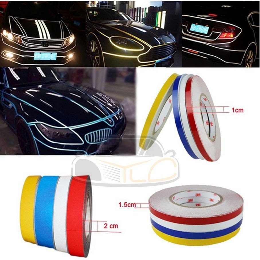 YLC。【3M反光條】45.7米 1公分 1.5公分 2公分 反光貼紙 防水 夜間 飾條 裝飾 紅白藍黃 反光貼輪框貼-細節圖4