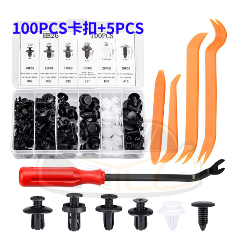 YLC。塑膠扣 汽車卡扣 塑膠螺絲 汽車鈕扣 固定扣 車用卡扣 塑膠扣子 汽車用塑膠扣 門板扣 保險桿固定扣 螺絲扣-細節圖3