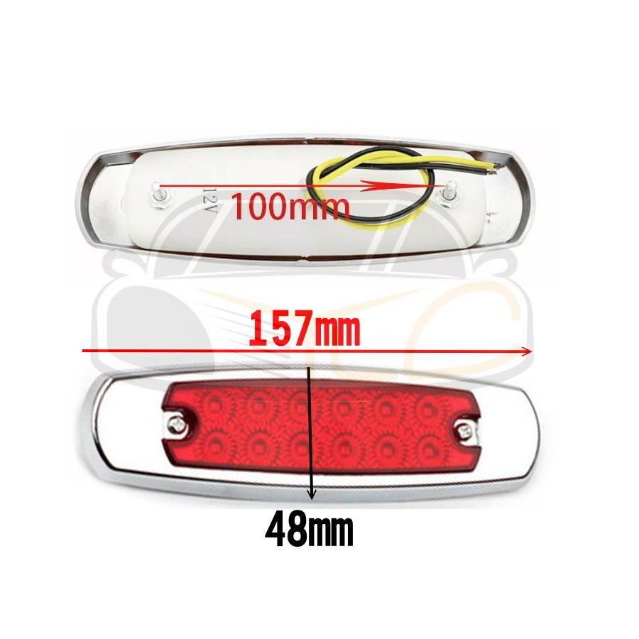 YLC。12 LED 卡車邊燈12V 24V 汽車邊燈 貨車 拖車 遊覽車 曳引車 黃 紅 長亮 爆閃-細節圖2