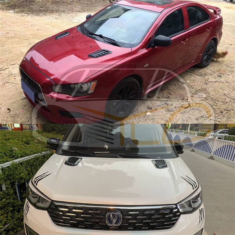 YLC。引擎蓋進風口 汽車改裝裝飾風口 裝飾引擎蓋 假風口 鯊魚鰭 葉子板風口-細節圖2