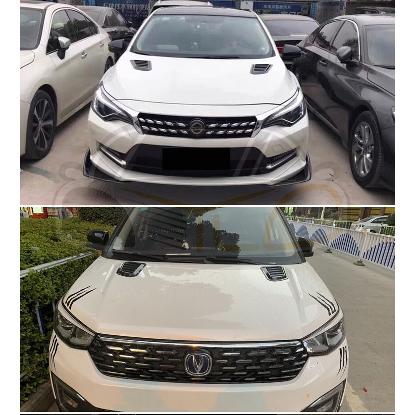 YLC。引擎蓋進風口 汽車改裝裝飾風口 裝飾引擎蓋 假風口 鯊魚鰭 葉子板風口-細節圖3