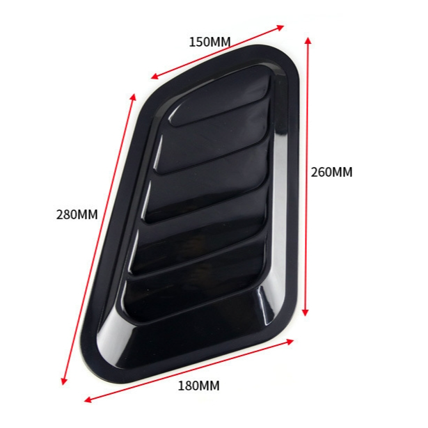 YLC。引擎蓋進風口 汽車改裝裝飾風口 裝飾引擎蓋 假風口 鯊魚鰭 葉子板風口-細節圖4