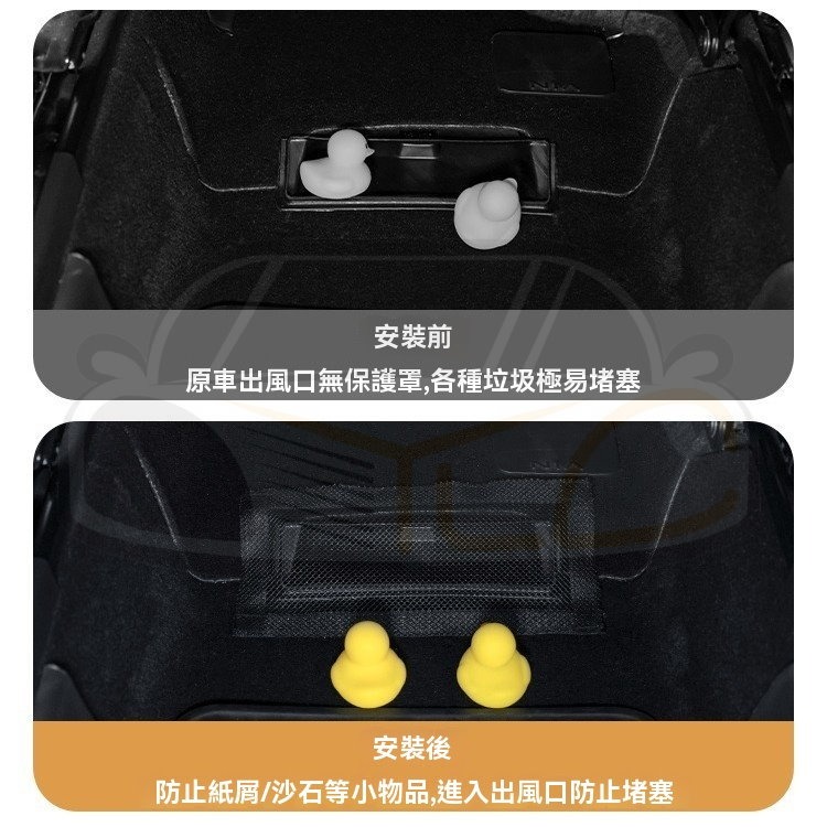YLC。出風口保護罩 2入 Model Y/3 出風口網布 座椅下出風口保護罩 出風口防塵罩 特斯拉 Tesla-細節圖5