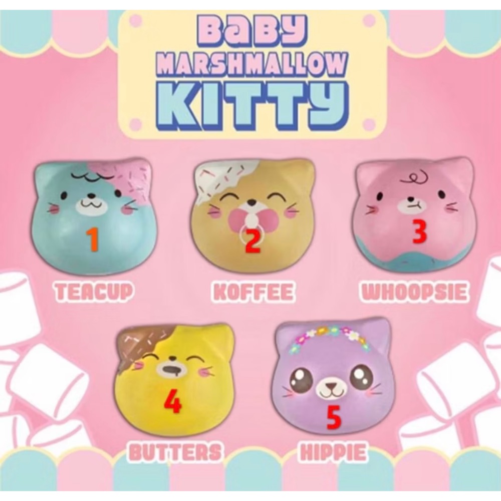 🌈Squishy 軟軟～Puni maru~baby kitty-細節圖2