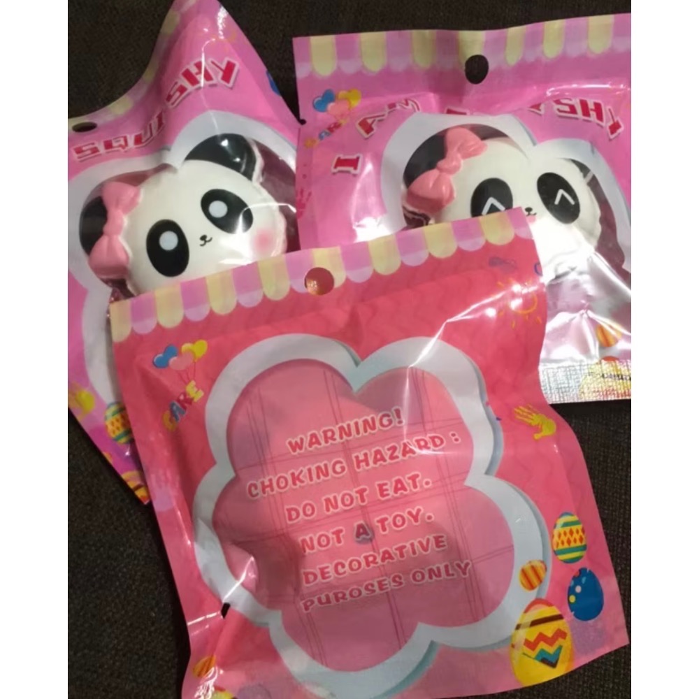 🌈Squishy軟軟~海外正版熊貓馬卡龍（一組三個）-細節圖2