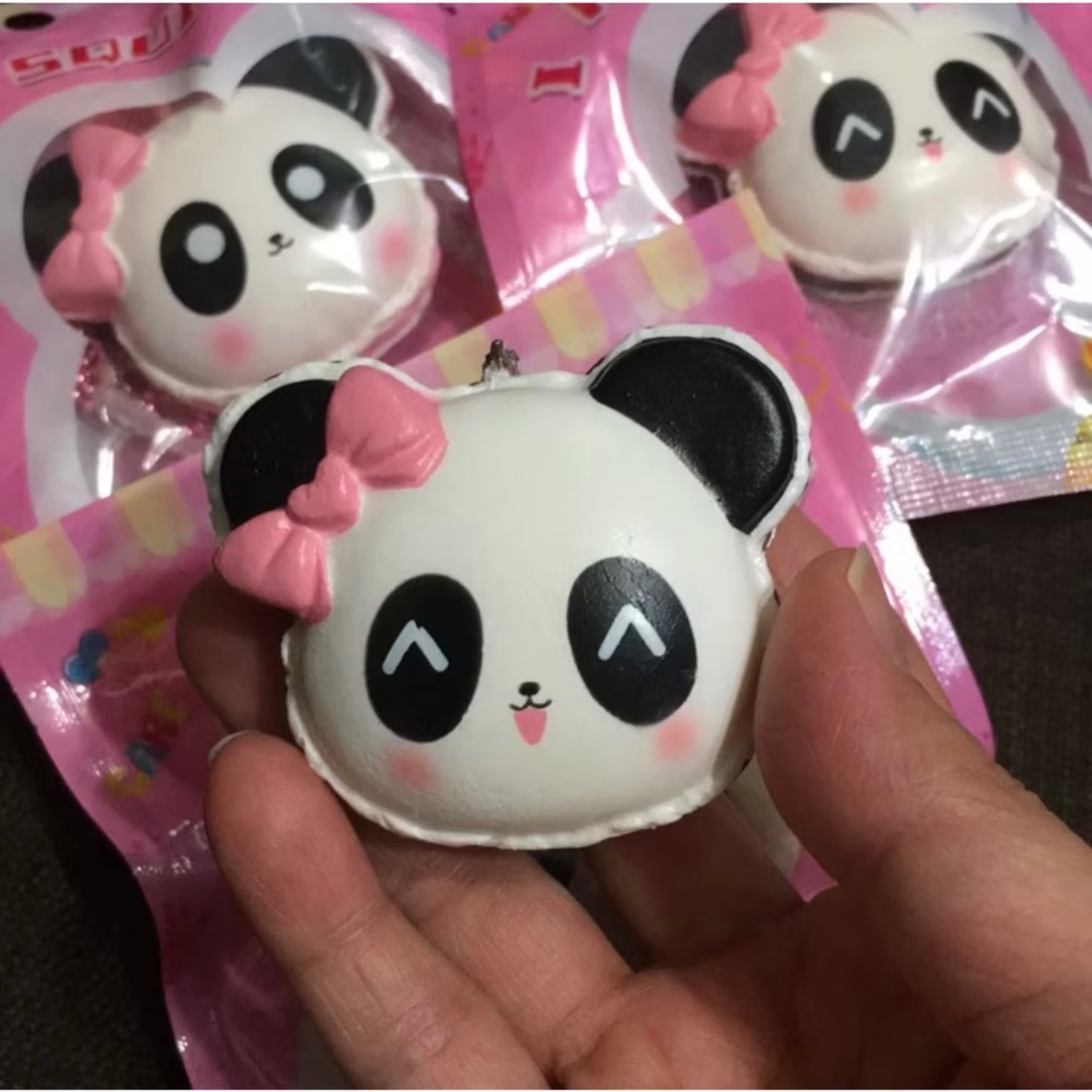 🌈Squishy軟軟~海外正版熊貓馬卡龍（一組三個）-細節圖7