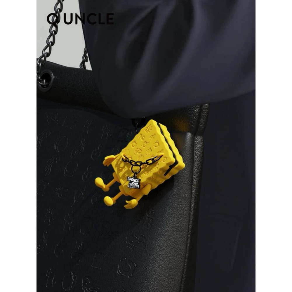 ［現貨秒出］正版雷標海綿寶寶 黑金系列 雨靴包蠟筆小新雨靴包 手機包  側背包 斜背包 矽膠包 零錢包 生日禮物-細節圖8