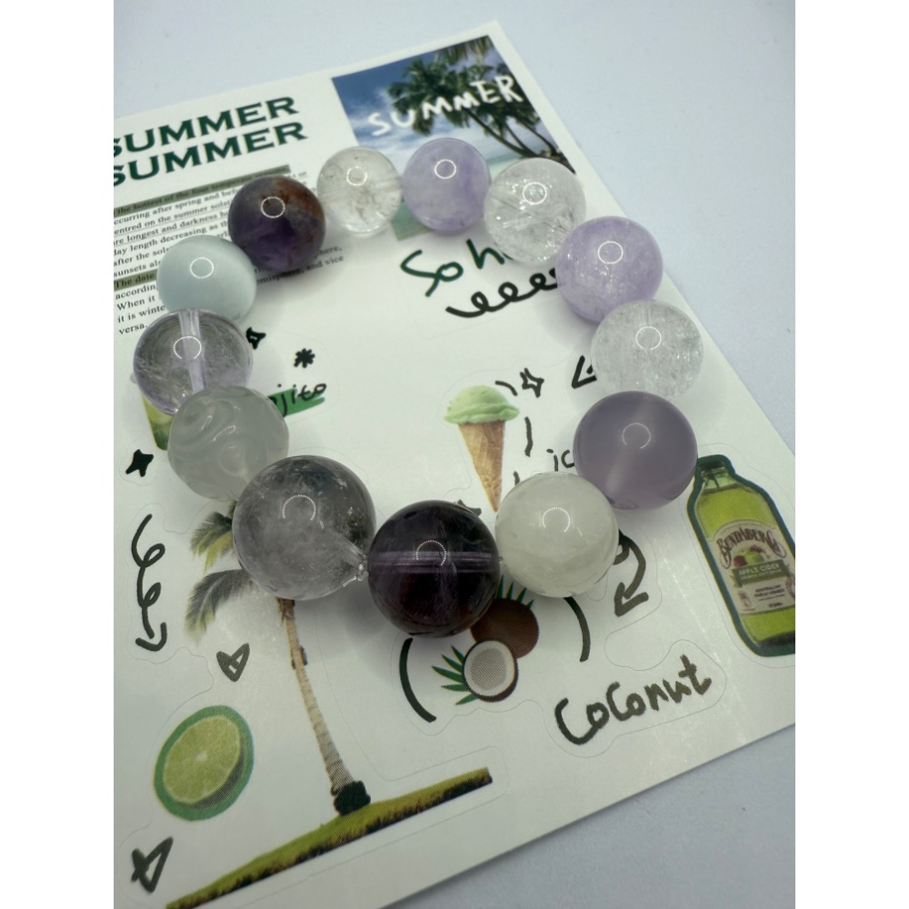 紫水晶白阿塞手串-規格圖1