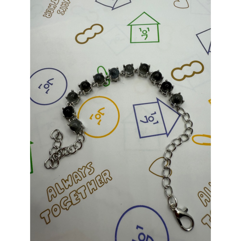 5.8mm黑暴閃海藍寶