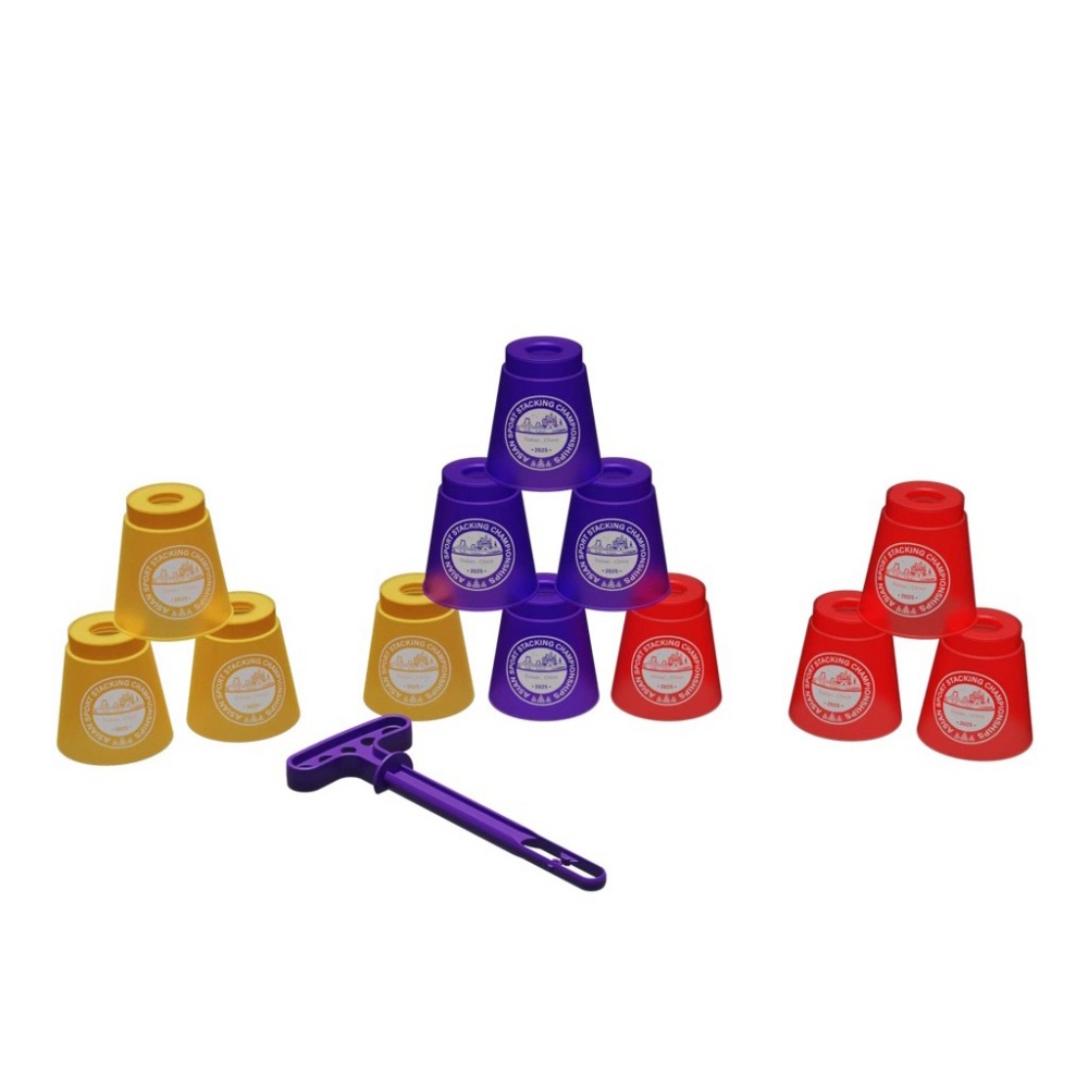 正版!!彩紅色透明迷你疊杯 Rainbow Clear Minis 競技疊杯 比賽桌遊 迷你杯-細節圖8