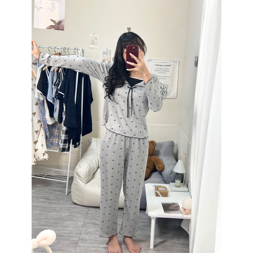 螺紋棉鹽甜長袖睡衣(兩件式)-細節圖7