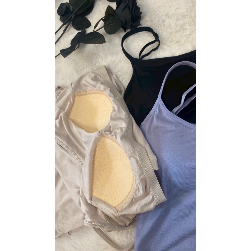 莫代爾棉胸墊過膝裙(連身式)-細節圖4