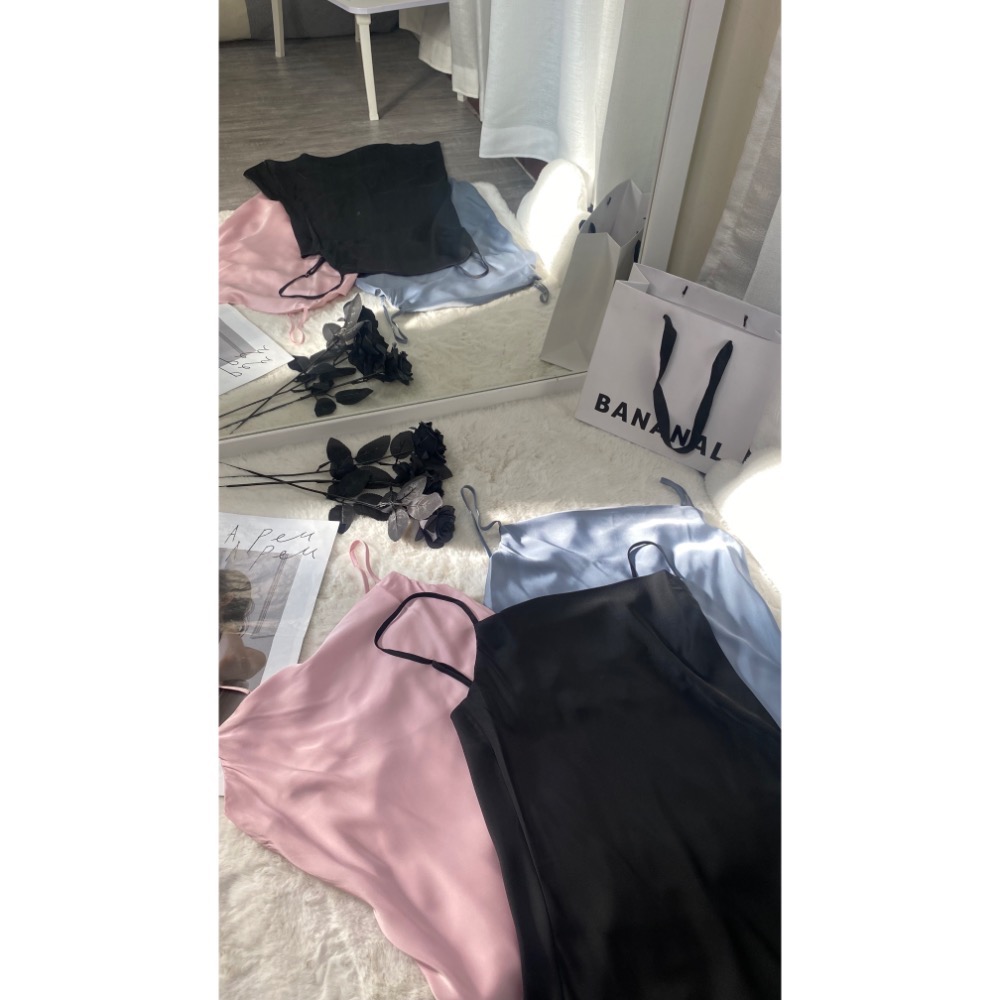 絲質蕩領連身睡裙(連身式)-細節圖3