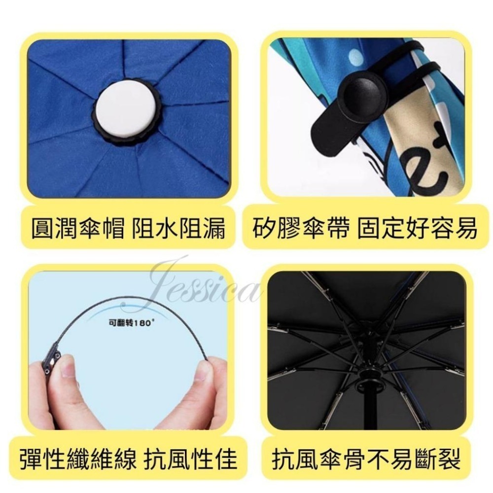 【安全防回彈圓角傘_台灣發貨】兒童雨傘 自動傘 兒童傘 兒童折疊傘 輕量350g 小朋友雨傘 小孩雨傘 反光傘 防回彈-細節圖8