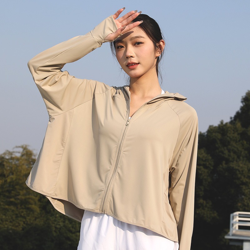 【冰涼防曬_台灣發貨】冰絲外套 防晒衣 防曬外套女 粉色 冰湖綠 防曬衣 涼感外套 遮陽外套-規格圖9