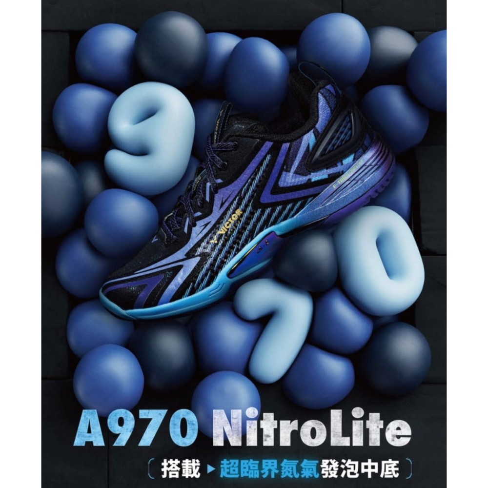 【力揚體育 羽球】 VICTOR 羽毛球鞋 A970 NITROLITE 勝利 羽球鞋 A970NITROLITE-細節圖2