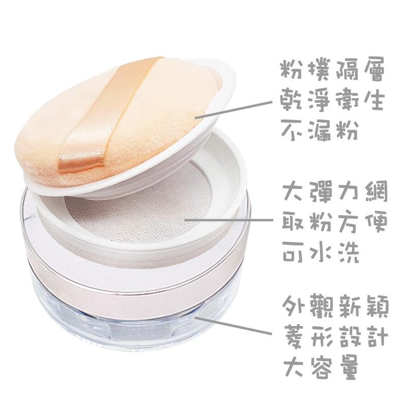 *LyDia甘仔店* DIY 20g 大理石紋 蜜粉盒 附粉撲 蜜粉 分裝 不漏粉 隔層 篩網 彈力網 散粉盒 空盒-細節圖3