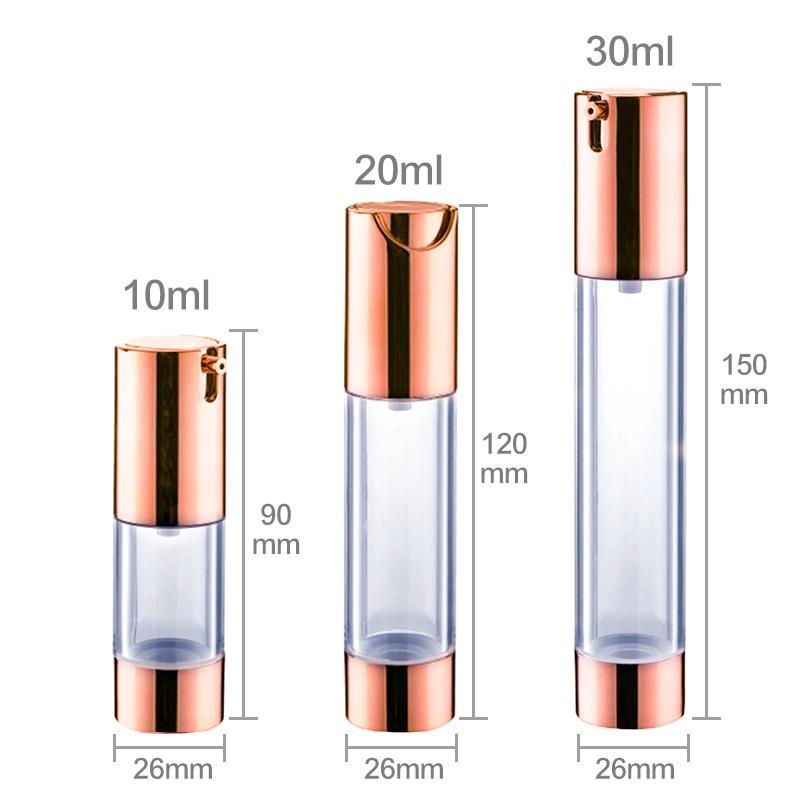 *LyDia甘仔店* 10ml 20ml 30ml 玫瑰金 真空乳液瓶 螺旋式 真空瓶 乳液瓶 按壓瓶 重複使用 分裝瓶-細節圖2