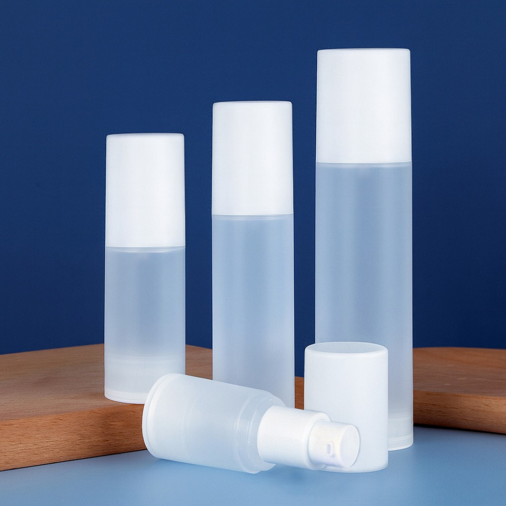 *LyDia甘仔店* 80ml 100ml PP 彈簧外置 磨砂白蓋 真空瓶 乳液瓶 噴霧瓶 按壓瓶 真空按壓瓶 分裝瓶-細節圖3