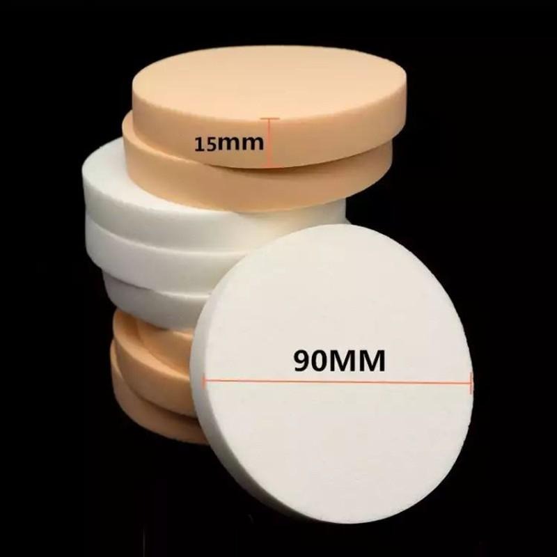*LyDia甘仔店* 9cm 大號 乳膠 白色 膚色 海綿 粉撲 乾濕兩用 上妝粉撲-細節圖3