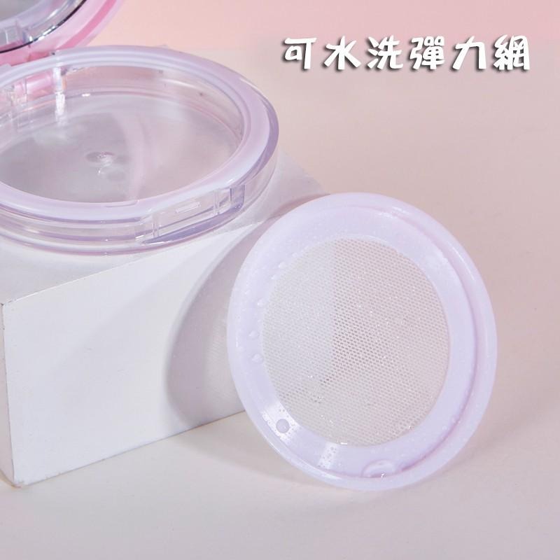 *LyDia甘仔店* DIY 粉色 超薄 翻蓋 鏡子 蜜粉盒 附粉撲 分裝盒 鏡子 篩網 彈力網 蜜粉 散粉盒 空盒-細節圖4