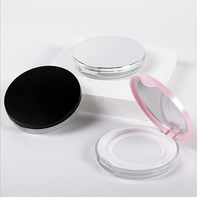 *LyDia甘仔店* DIY 粉色 超薄 翻蓋 鏡子 蜜粉盒 附粉撲 分裝盒 鏡子 篩網 彈力網 蜜粉 散粉盒 空盒-細節圖7