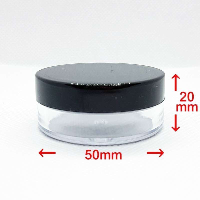 *LyDia甘仔店* DIY 5g 黑色 附粉撲 旋蓋 迷你 攜帶 蜜粉 分裝盒 網格 蜜粉盒 散粉盒 空盒-細節圖3