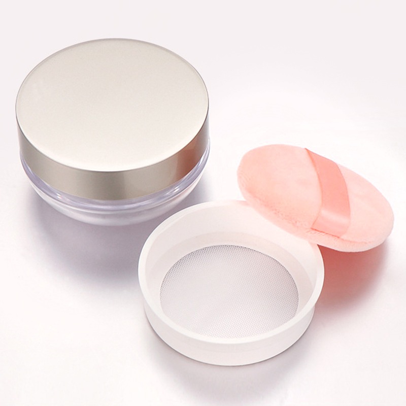 *LyDia甘仔店* DIY 20g 30g 大容量 蜜粉盒 附粉撲 分裝盒 篩網 彈力網 蜜粉 散粉 空盒-規格圖6