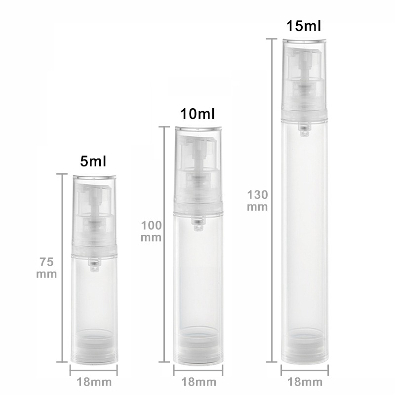 *LyDia甘仔店* 5ml 10ml 15ml PP 真空瓶 乳液瓶 按壓瓶 真空按壓瓶 可重複使用 分裝瓶-細節圖2