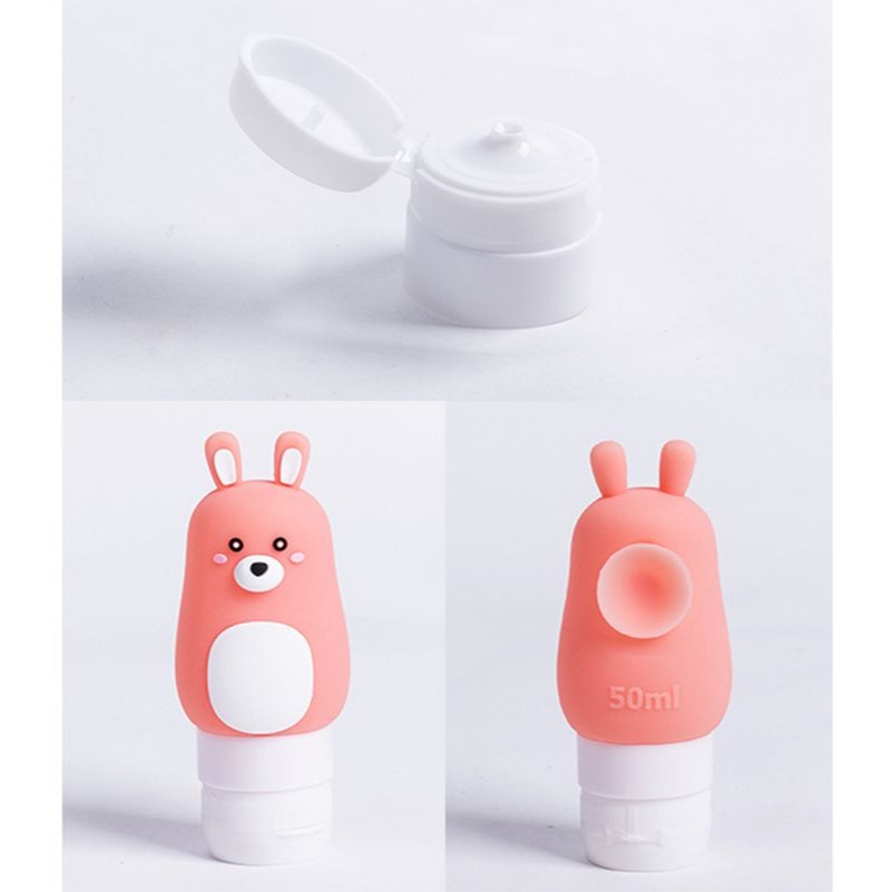 *LyDia甘仔店* 50ml 70ml 90ml 兔子 柴犬 北極熊 卡通動物造型 矽膠 旅行 分裝瓶 洗髮精 沐浴露-細節圖5