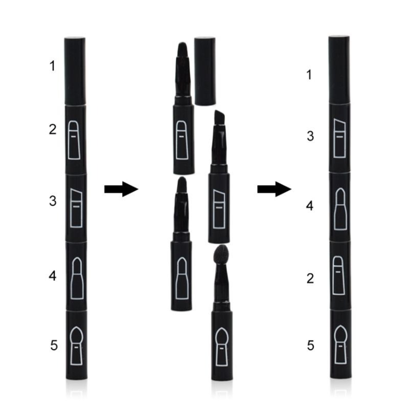 *LyDia甘仔店* 多功能刷具 疊疊樂 四合一 刷具組 眉刷 眼影刷 多功能刷 唇刷 眼影棒 刷具 4合1 化妝刷-細節圖3