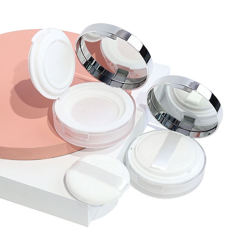 *LyDia甘仔店* DIY 圓形 鏡面 翻蓋 隔層 蜜粉盒 附粉撲 分裝盒 鏡子 篩網 彈力網 蜜粉 散粉盒 空盒-細節圖2