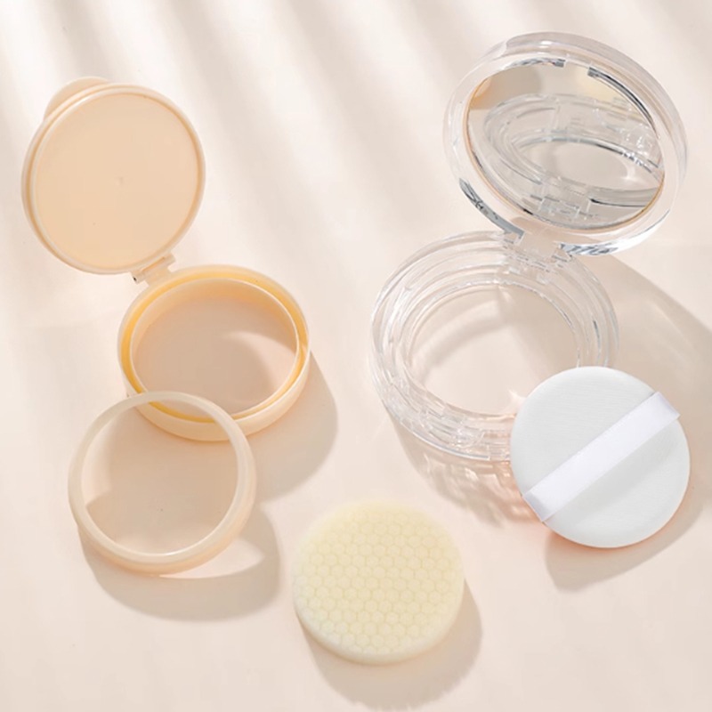 *LyDia甘仔店* DIY 氣墊粉餅 氣墊腮紅 空盒 磨砂 透明 圓形 氣墊外殼+內芯+海綿+粉撲-細節圖3