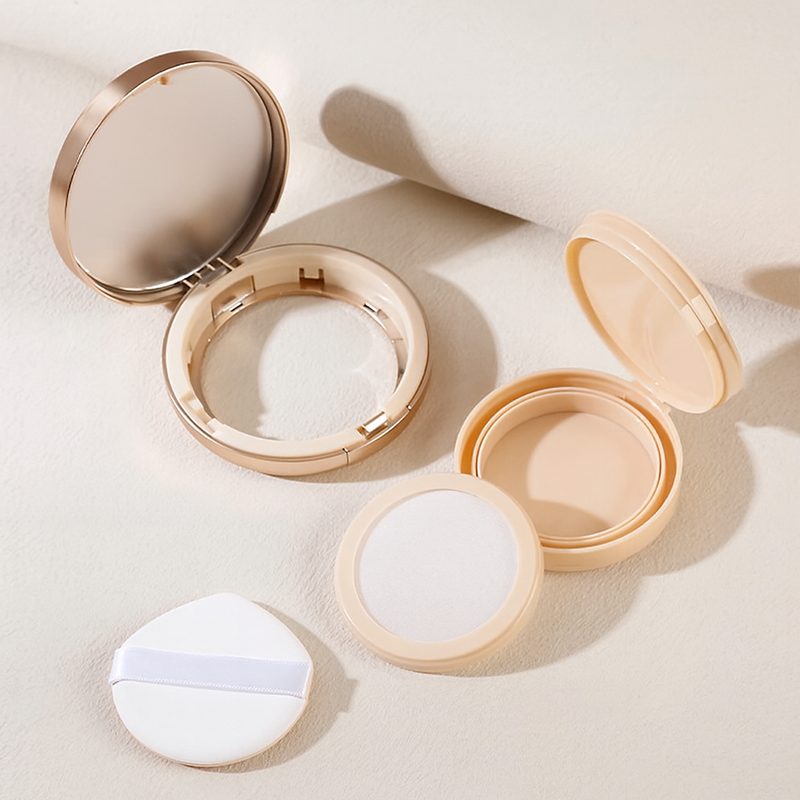 *LyDia甘仔店* DIY 氣墊粉餅 空盒 超薄款 網面 氣墊 電鍍藍 玫瑰金 氣墊腮紅 氣墊外殼+內芯+粉撲-細節圖2