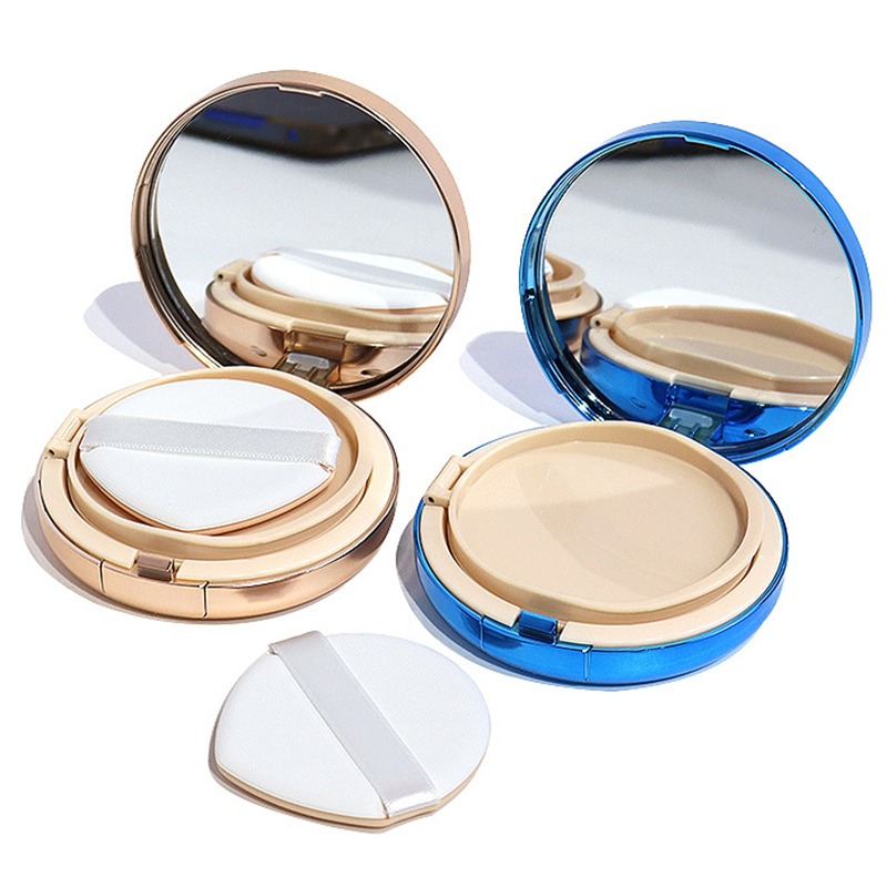 *LyDia甘仔店* DIY 氣墊粉餅 空盒 超薄款 網面 氣墊 電鍍藍 玫瑰金 氣墊腮紅 氣墊外殼+內芯+粉撲-細節圖3