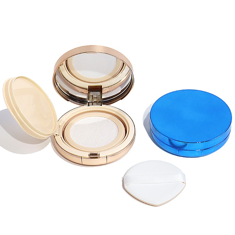 *LyDia甘仔店* DIY 氣墊粉餅 空盒 超薄款 網面 氣墊 電鍍藍 玫瑰金 氣墊腮紅 氣墊外殼+內芯+粉撲-細節圖4