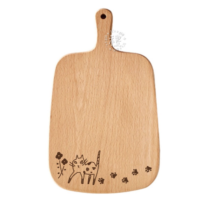 【披薩板】(小尺寸) 原木披薩盤 pizza plate 禮品 櫸木手柄砧板 原木餐具 砧板 木盤 早午餐餐盤-規格圖6