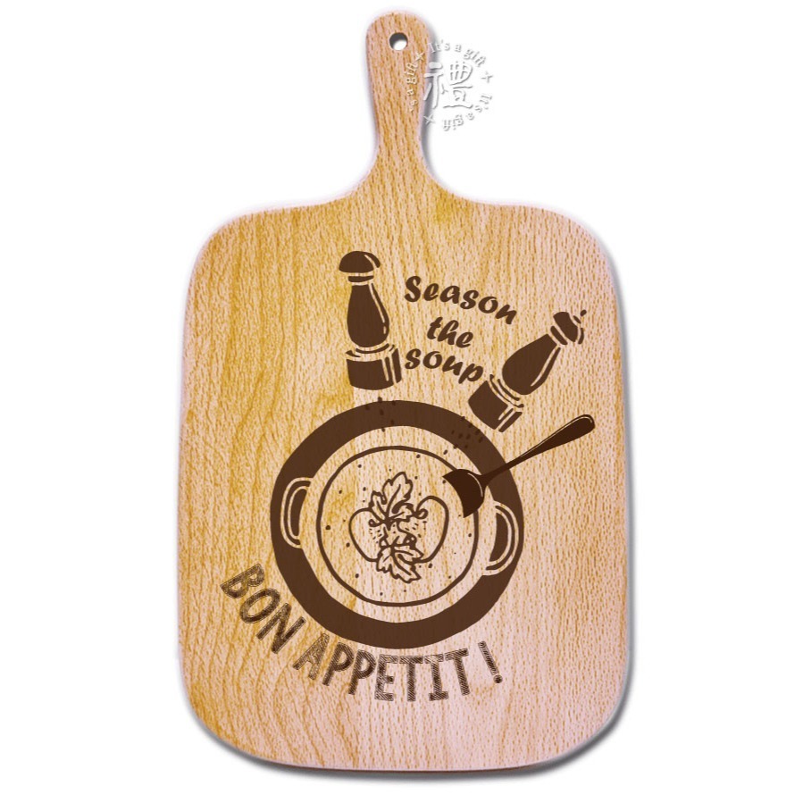 櫸木手柄披薩板 大尺寸 披薩盤 (羽毛) pizza plate 原木砧板 禮物 原木餐具 砧板 麵包木盤 早午餐餐盤-規格圖4