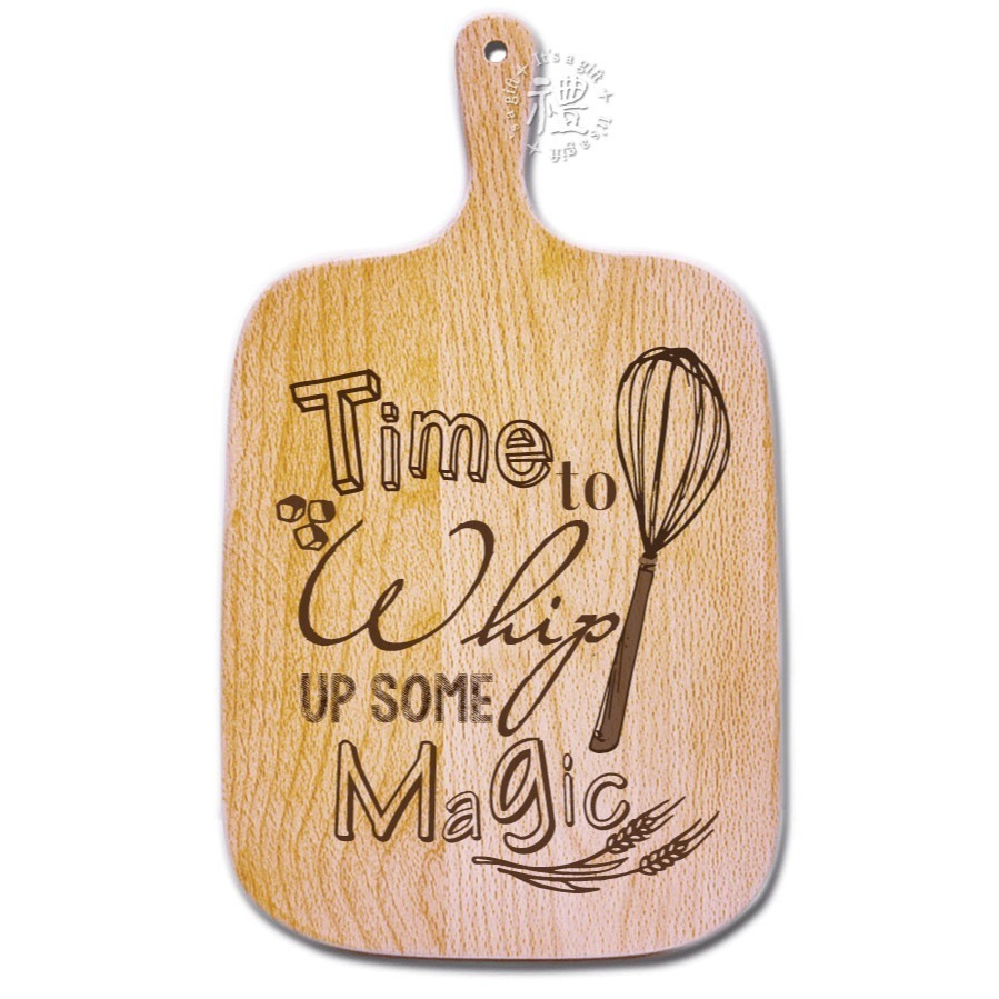 櫸木手柄披薩板 大尺寸 披薩盤 (羽毛) pizza plate 原木砧板 禮物 原木餐具 砧板 麵包木盤 早午餐餐盤-規格圖4