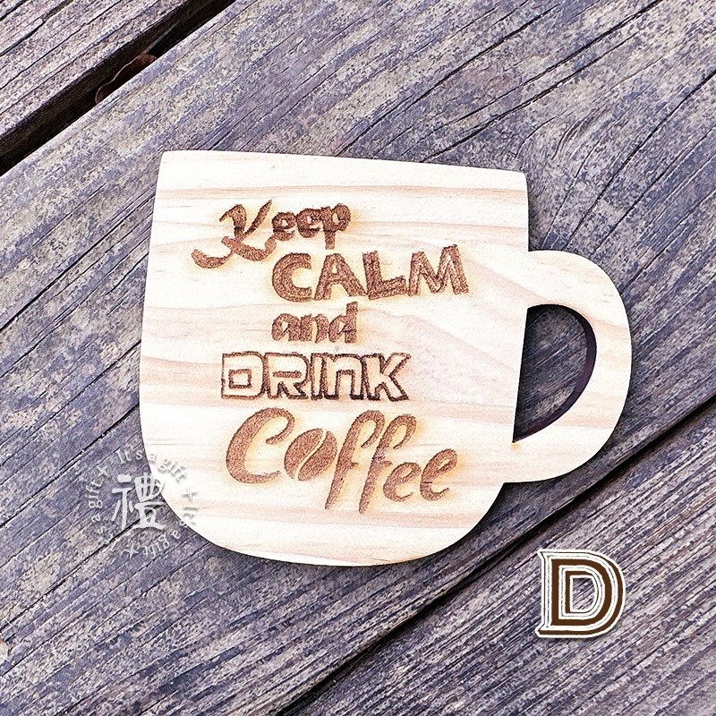 【原木杯墊】 (咖啡杯造型) 原木杯墊 禮物 交換禮物 客製化 禮品 生日禮物 訂製禮品 個性杯墊 小禮物-規格圖5