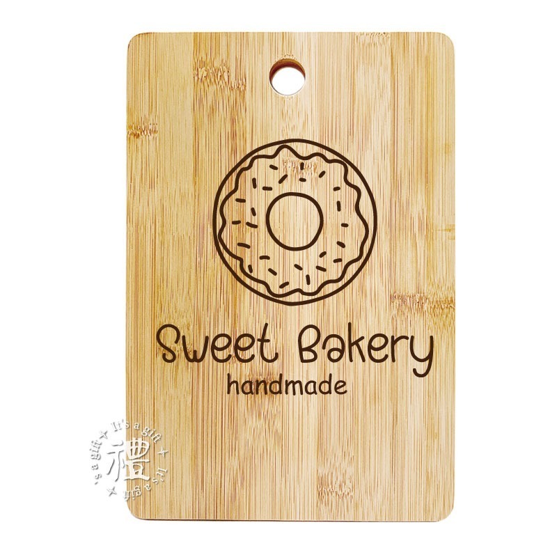 圓孔竹木砧板 生日禮物 (美食系列) 新居禮物 新年禮物 結婚禮物 禮品 禮物 天然木材 砧板 原木餐具 早午餐餐盤-規格圖3